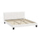 Oikiture Bed Frame King Size Base White Boucle TOFU