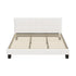 Oikiture Bed Frame King Size Base White Boucle TOFU