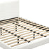 Oikiture Bed Frame King Size Base White Boucle TOFU