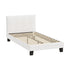 Oikiture Bed Frame King Single Base White Boucle TOFU