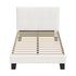 Oikiture Bed Frame King Single Base White Boucle TOFU