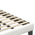 Oikiture Bed Frame King Single Base White Boucle TOFU