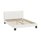 Oikiture Bed Frame Queen Size Base White Boucle TOFU