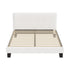 Oikiture Bed Frame Queen Size Base White Boucle TOFU