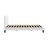Oikiture Bed Frame Queen Size Base White Boucle TOFU