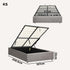 Oikiture Bed Frame King Single Size Gas Lift Base With Storage