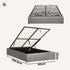 Oikiture Bed Frame Queen Size Gas Lift Base With Storage