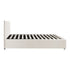 King Bed Frame Gas Lift Storage Base White Boucle