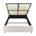 Single Bed Frame Gas Lift Storage Base White Boucle