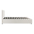 Single Bed Frame Gas Lift Storage Base White Boucle