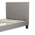 Bed Frame Single Size Wooden Slats Grey Fabric