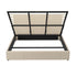 Bed Frame King Size Gas Lift Base Beige Fabric