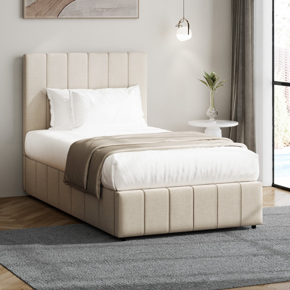 Bed Frame King Single Gas Lift Storage Base VISH