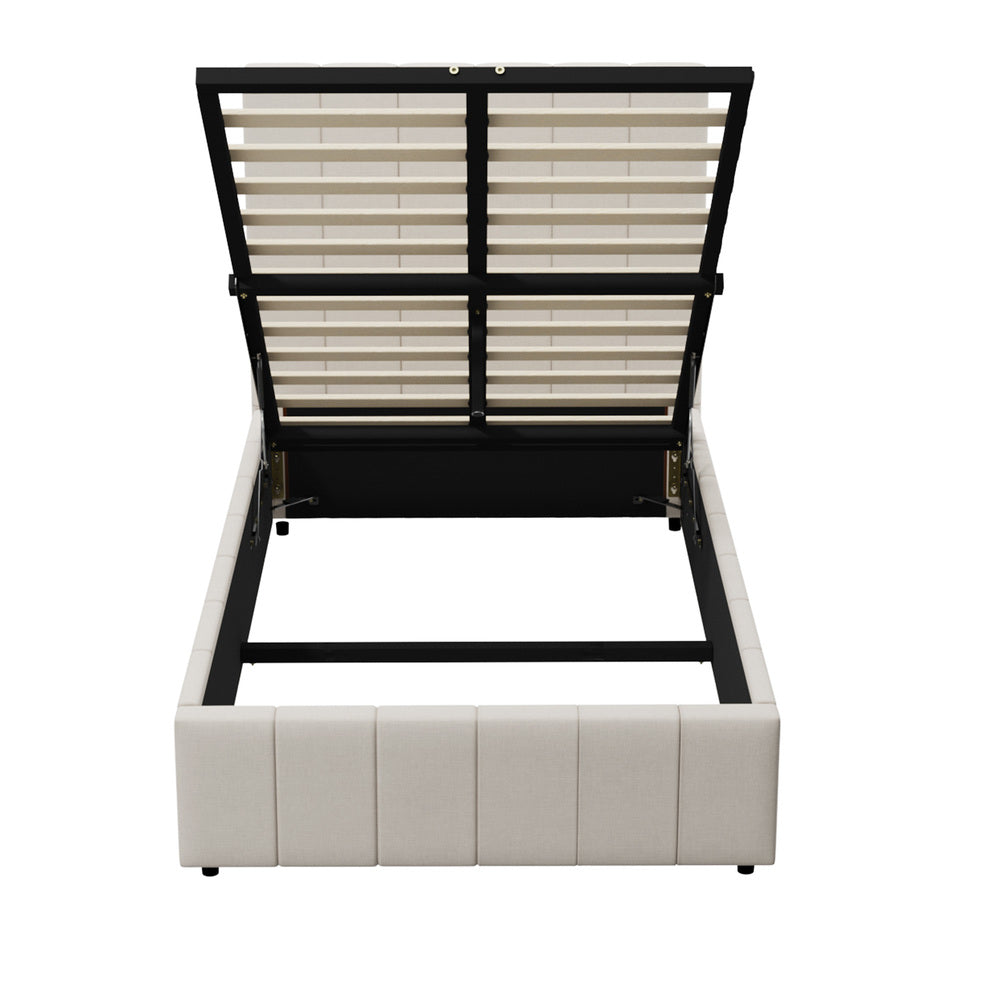 Bed Frame King Single Gas Lift Storage Base VISH