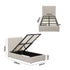 Bed Frame King Single Gas Lift Storage Base VISH