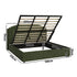 Bed Frame King Size With Gas Lift Storage USB Charging Velvet
