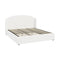 Bed Frame King With Gas Lift Storage USB Charging Boucle
