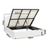 Bed Frame King With Gas Lift Storage USB Charging Boucle