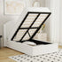 Bed Frame King Single Gas Lift Storage USB Charging Boucle