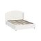 Gas‑Lift Bed Frame – Queen, Boucle Wingback Headboard, USB Port, White