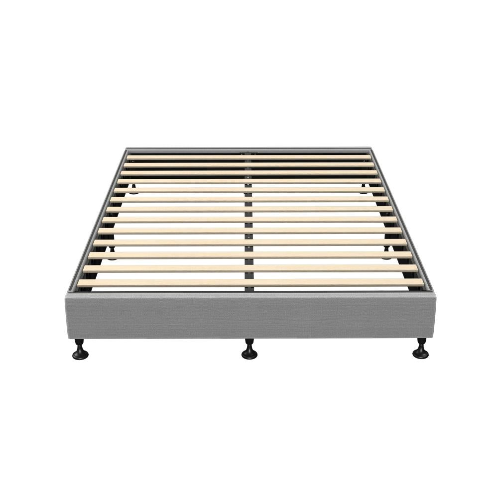 Bed Frame Double Size Fabric Grey