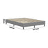 Bed Frame Double Size Fabric Grey