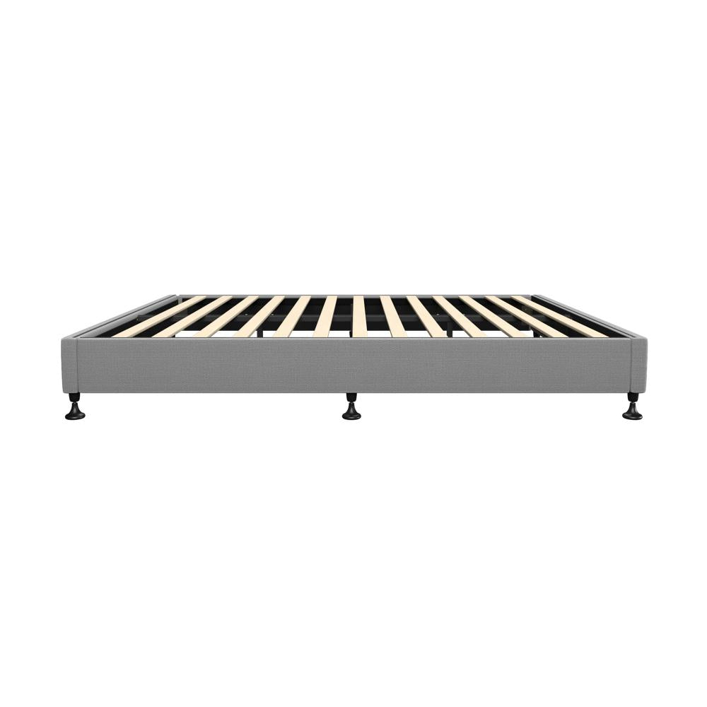 Bed Frame Double Size Fabric Grey