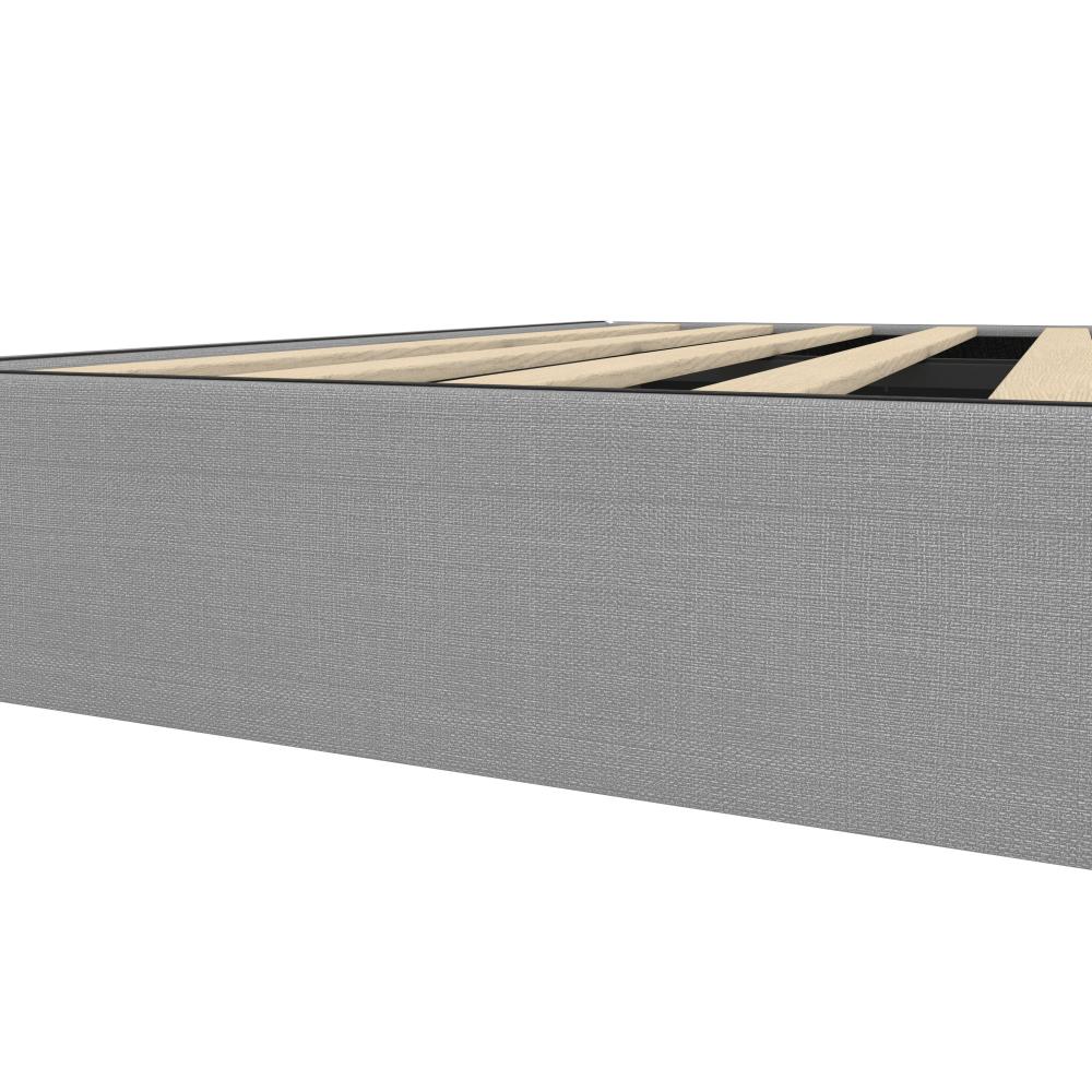 Bed Frame Double Size Fabric Grey