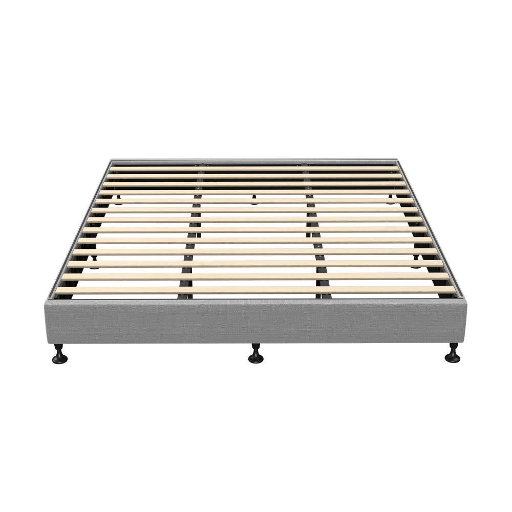 Bed Frame King Size Fabric Grey