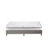 Bed Frame Double Size Upholstered with Mattress Beige