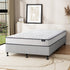 Bed Frame King Size Upholstered Platform with Mattress Beige