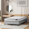 Bed Frame King Size Upholstered Platform with Mattress Beige