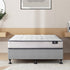 Bed Frame King Size Upholstered Platform with Mattress Beige