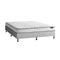 Bed Frame Queen Size Upholstered Platform with Mattress Beige