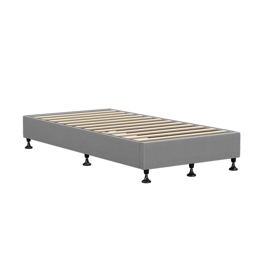 Bed Frame Single Size Fabric Grey