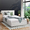 Bed Frame King Single Gas Lift Base PU Leather ZOE