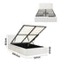 Oikiture Bed Frame King Single Gas Lift Base PU Leather ZOE