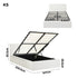 Bed Frame King Single Gas Lift Base PU Leather ZOE