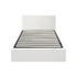 Oikiture Bed Frame Single Size Gas Lift Base PU Leather ZOE