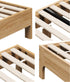 Oikiture Bed Frame King Single Wooden Mattress Base Beds Natural