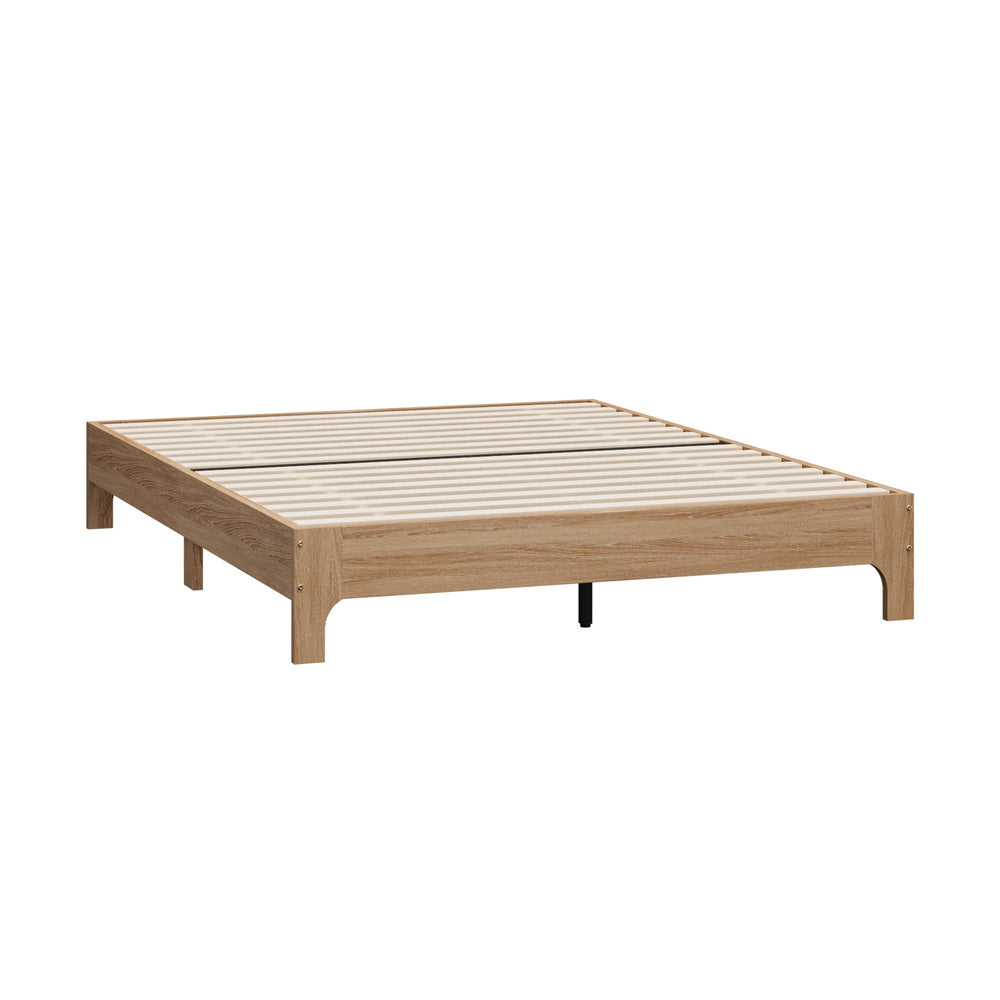 Oikiture Bed Frame Queen Size Wooden Mattress Base Beds Natural