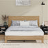 Oikiture Bed Frame Double Size Wooden Mattress Base Beds Natural