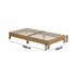 Oikiture Bed Frame Single Wooden Mattress Base Beds Natural