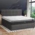 Oikiture Bed Frame With Mattress Set King Size Gas Lift Grey BOSS