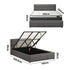 Oikiture Bed Frame With Mattress Set King Size Gas Lift Grey BOSS