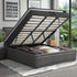 Oikiture Bed Frame With Mattress Set King Size Gas Lift Grey BOSS