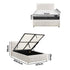 Oikiture Bed Frame With Mattress Set King Single Gas Lift White BOSS