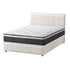 Oikiture Bed Frame With Mattress Set King Single Gas Lift White BOSS