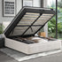 Oikiture Bed Frame With Mattress Set King Single Gas Lift White BOSS
