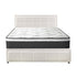 Oikiture Bed Frame With Mattress Set Queen Size Gas Lift White BOSS